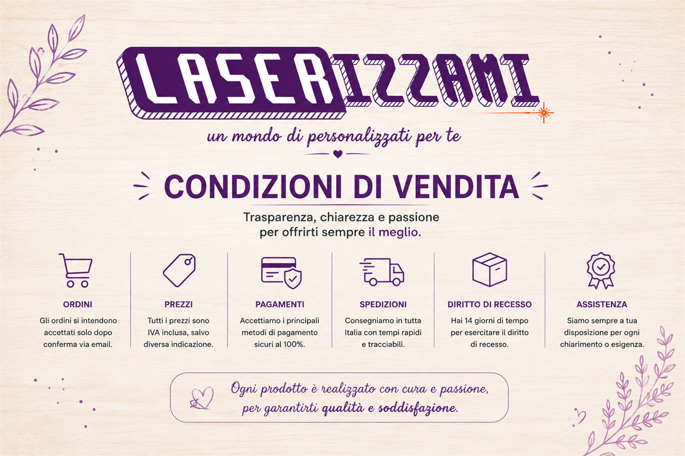 Condizioni vendita