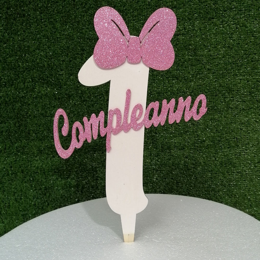 Cake Topper in Legno per il Primo Compleanno