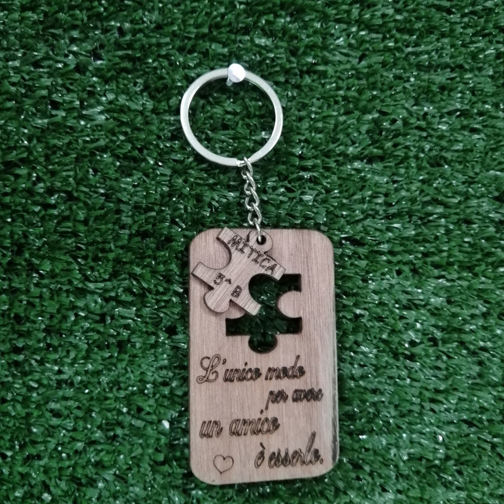 Portachiavi in Legno dedicato all'Amicizia