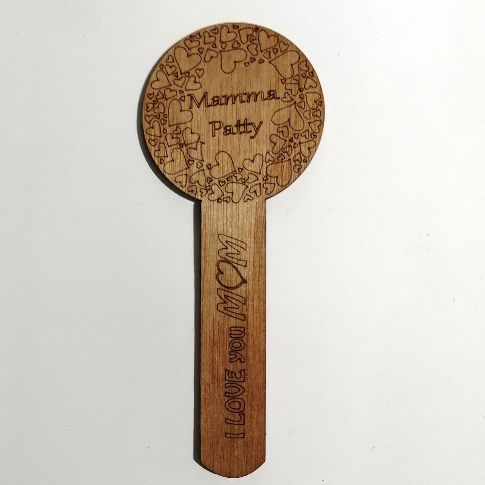 Segnalibro in legno "I love you mum"