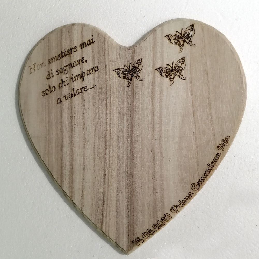 Tagliere Personalizzato in Legno a forma di Cuore