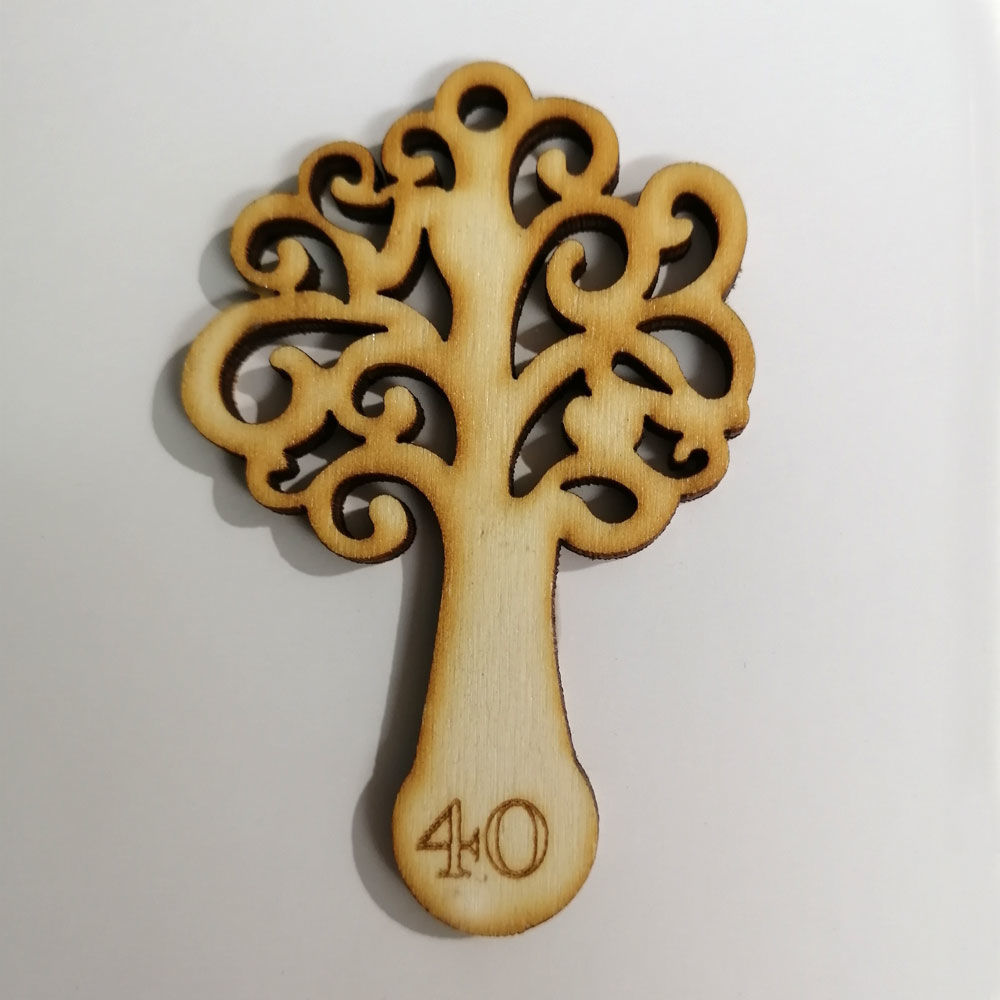 Calamita in Legno dell'Albero della Vita con Incisione