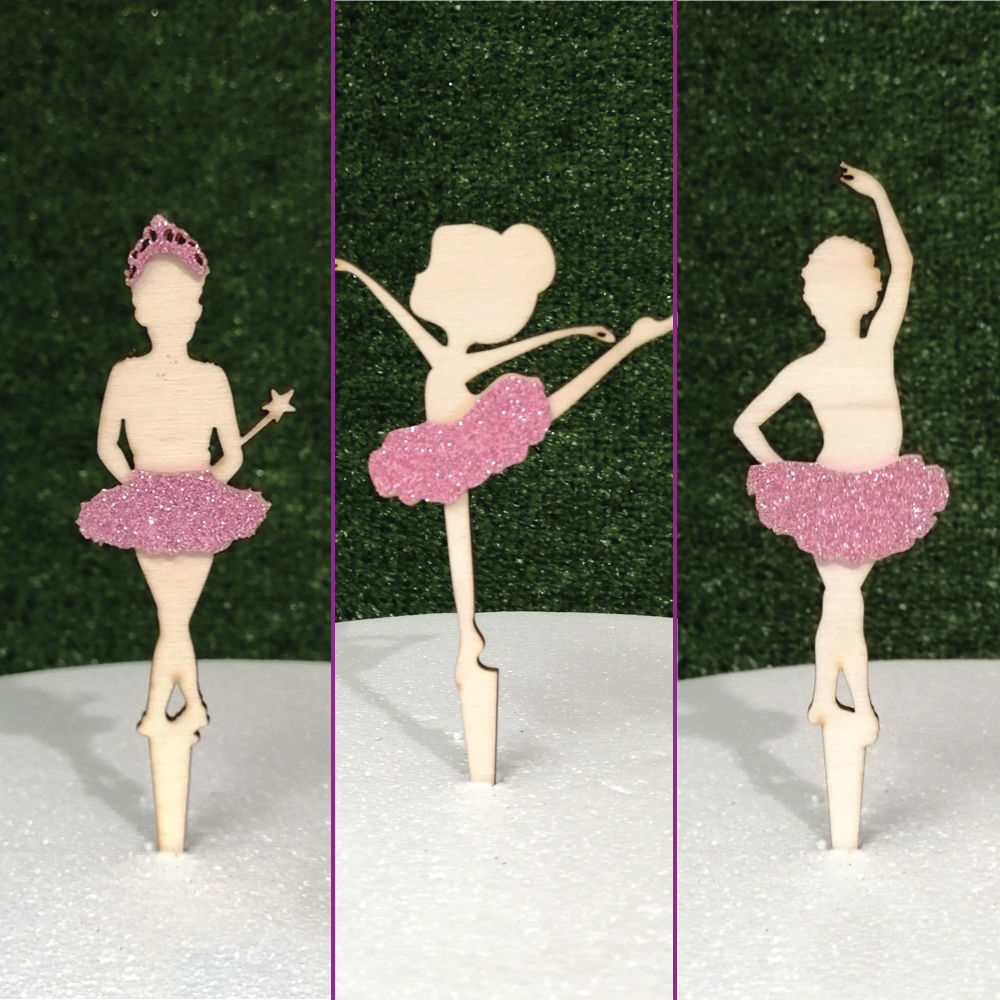 Cake Topper in Legno con Ballerina