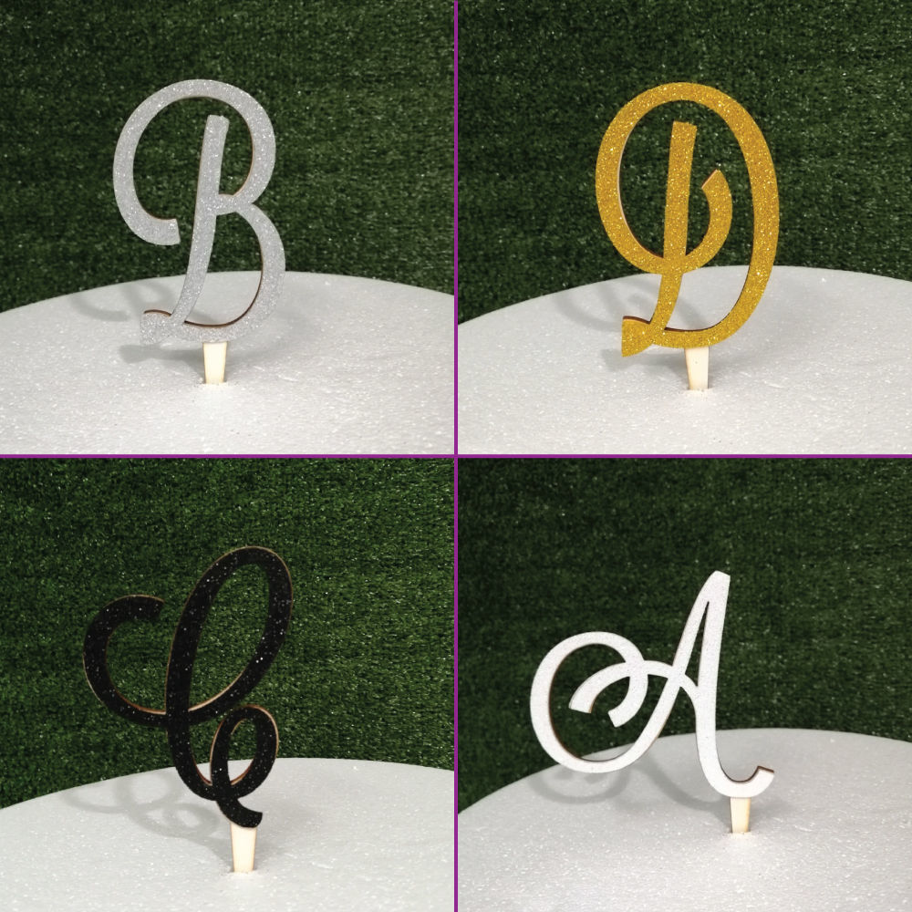 Cake Topper in Legno con Iniziali