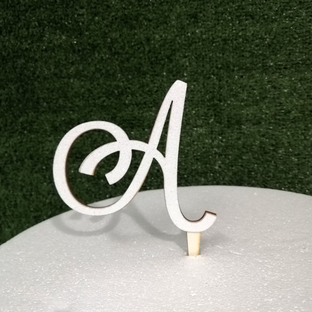 Cake Topper in Legno con Iniziali