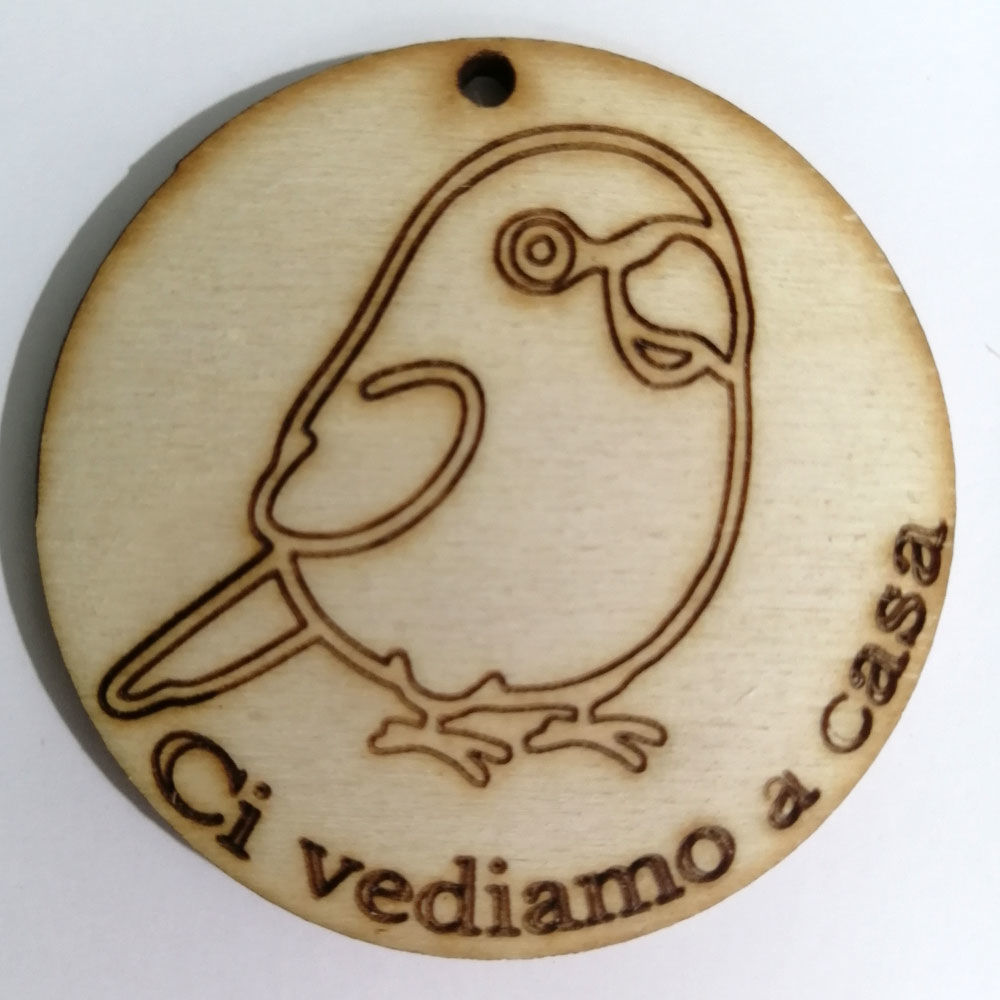 Ciondolo in Legno con Incisione personalizzata