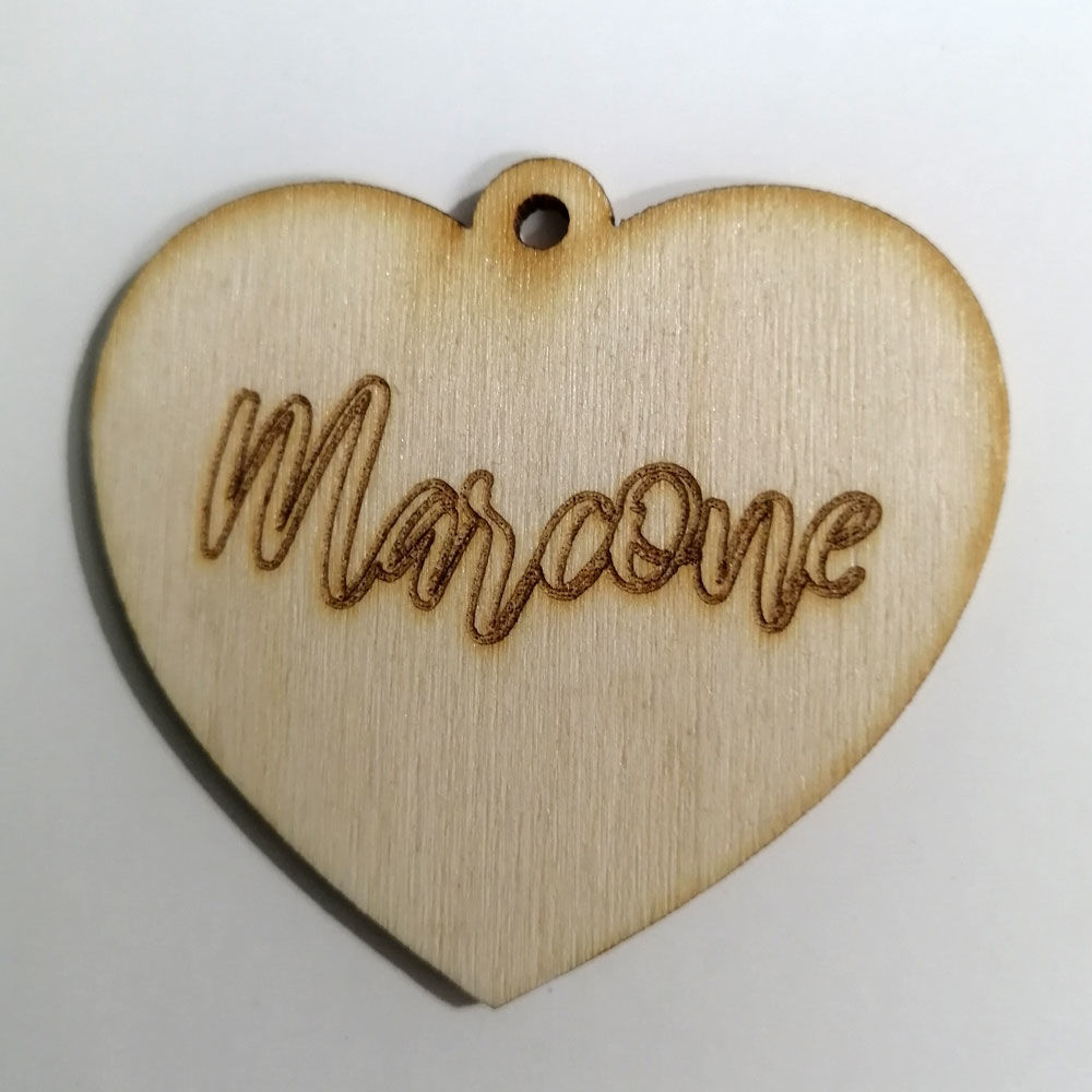 Portachiavi in Legno con Incisione