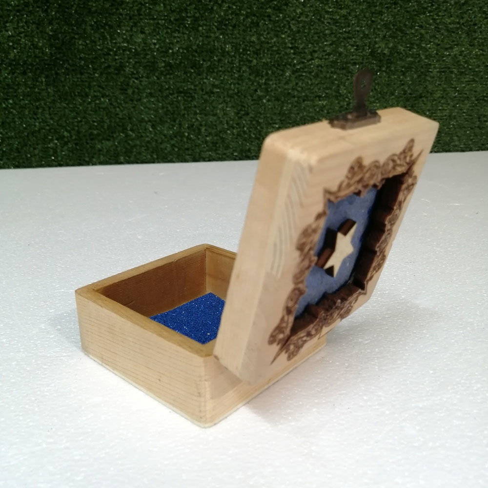 Cofanetto in Legno con Crepla colorata
