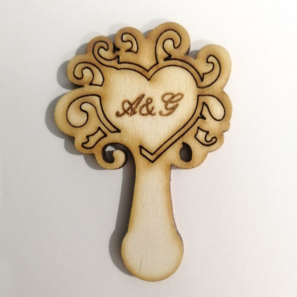 Albero della Vita in Legno con Iniziali