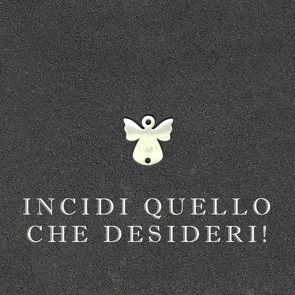 Ciondolo a forma di Angioletto in Acciaio