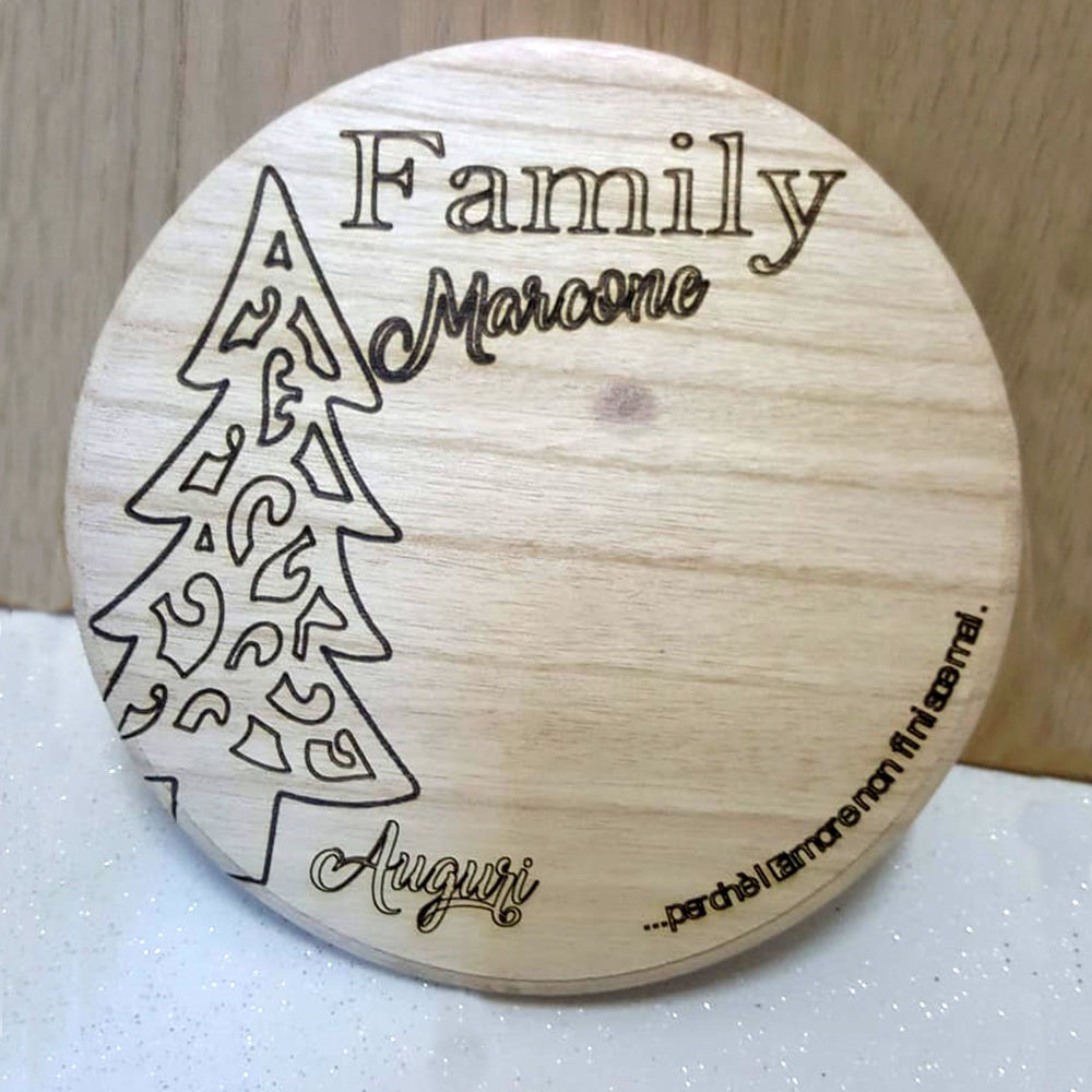 Sottopentola/Tagliere Tondo in Legno Personalizzato