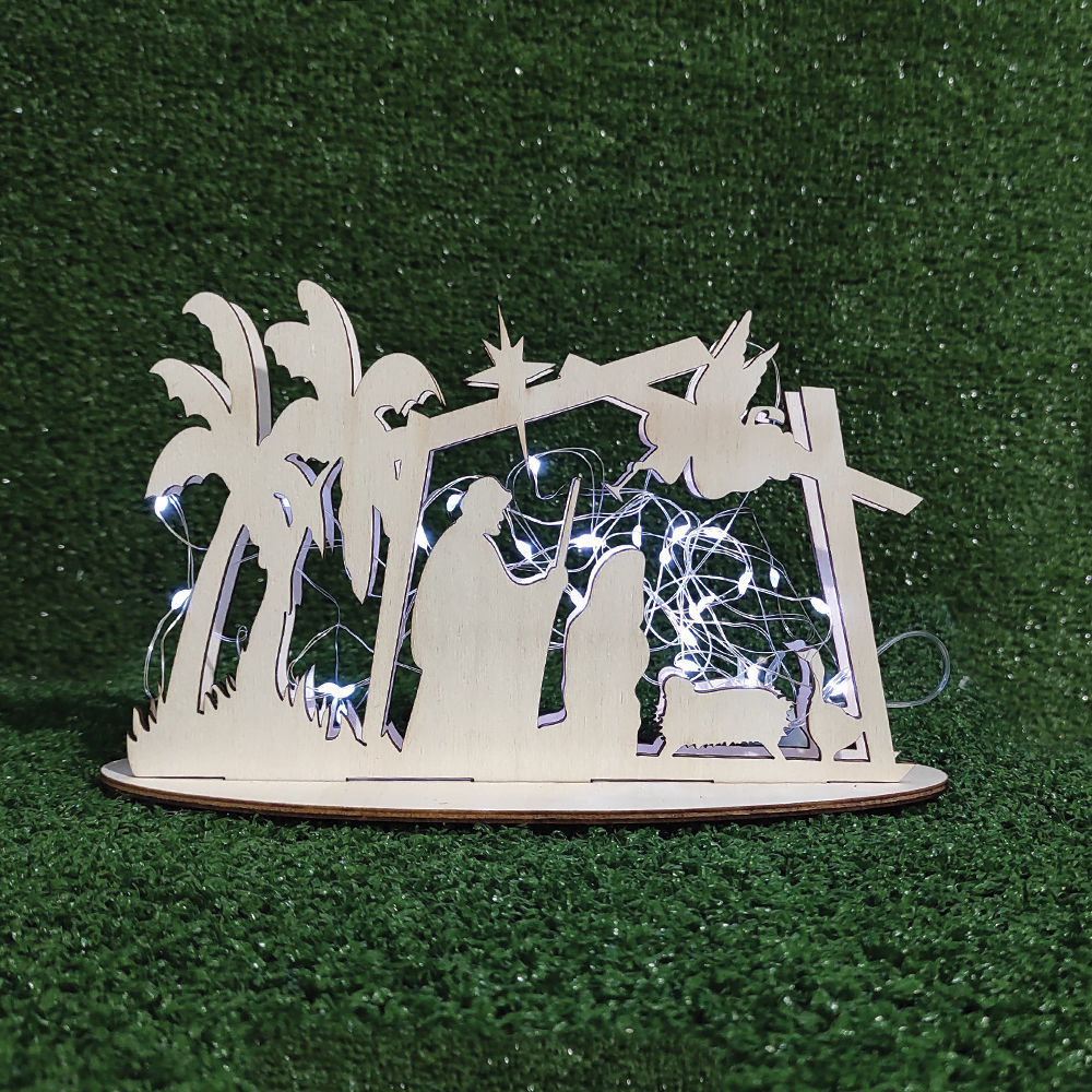 Lampada Natività in Legno