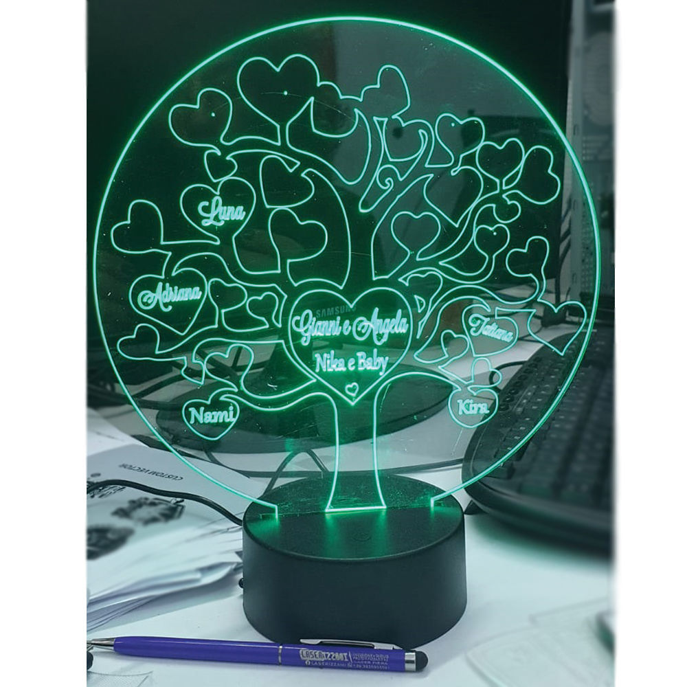 Lampada sferica con luce LED