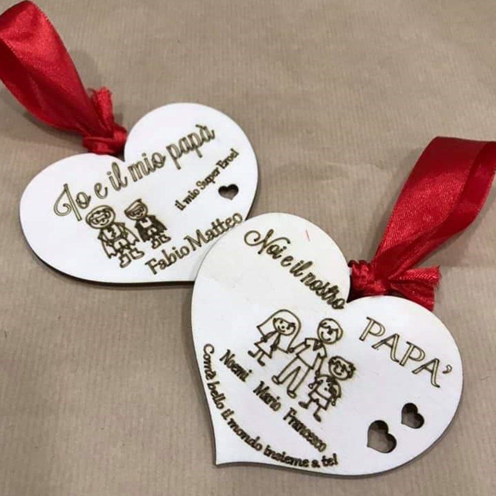 Ciondolo Personalizzabile per il tuo papà in legno