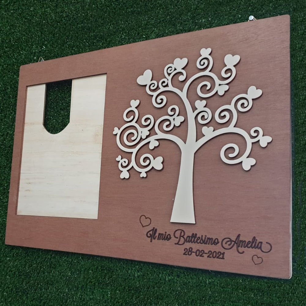 Porta Fotografie in legno personalizzabile
