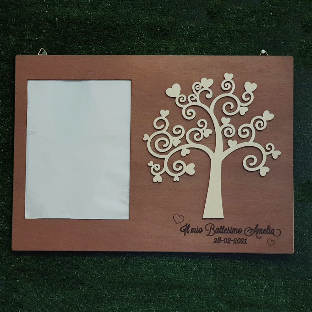 Porta Fotografie in legno personalizzabile