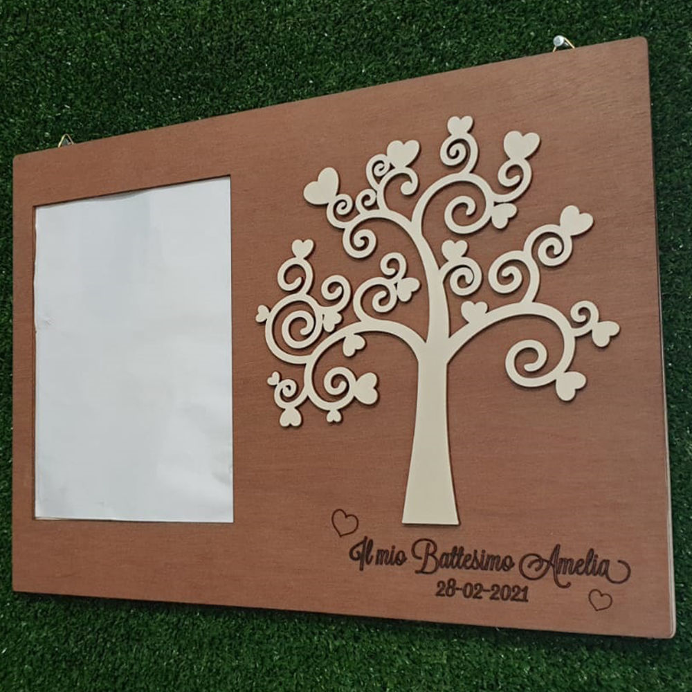 Porta Fotografie in legno personalizzabile