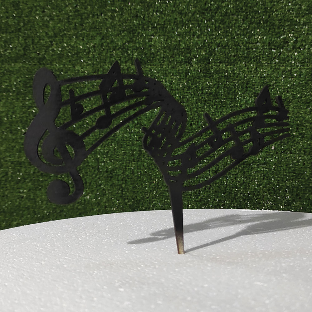 Cake Topper in Legno a tema musicale