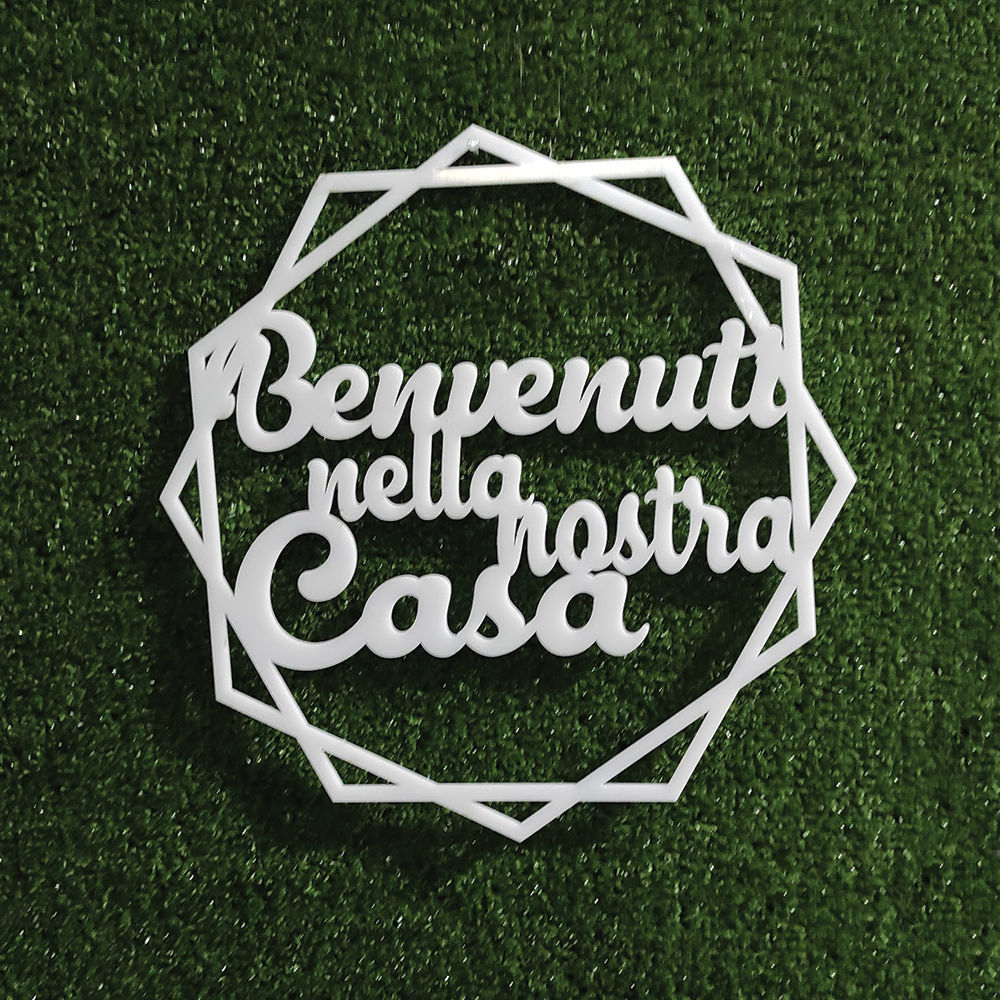 Dietro Porta in Plexiglass "Benvenuti..."
