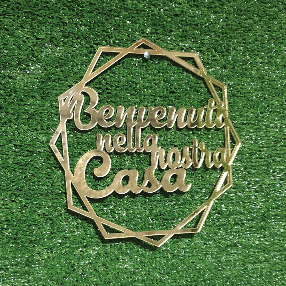 Dietro Porta in Plexiglass "Benvenuti..."