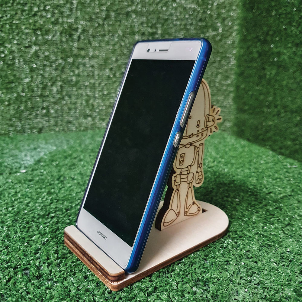 Porta Telefono in Legno con Incisione