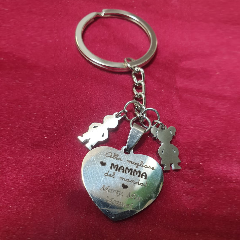 Portachiavi in Acciaio con Incisione personalizzata
