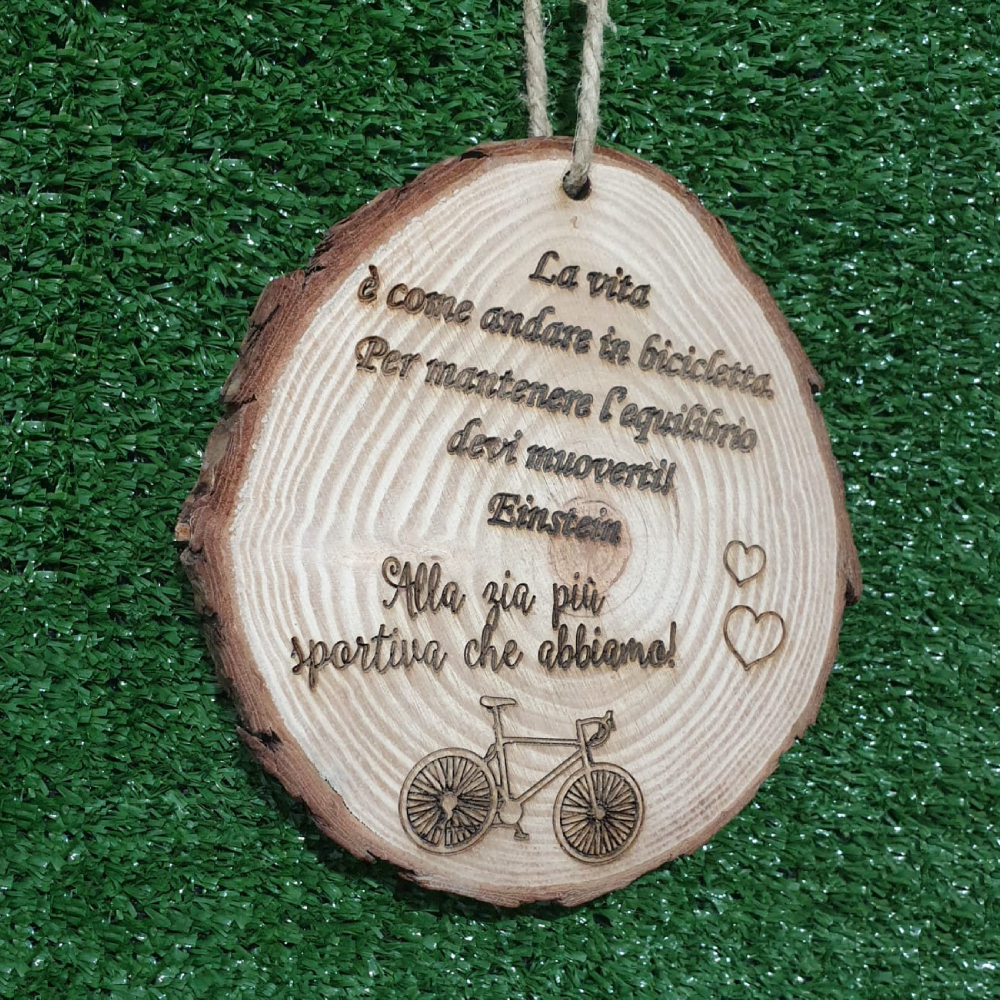 Tronchetto Sotto Pentola in Legno con incisione Personalizzata