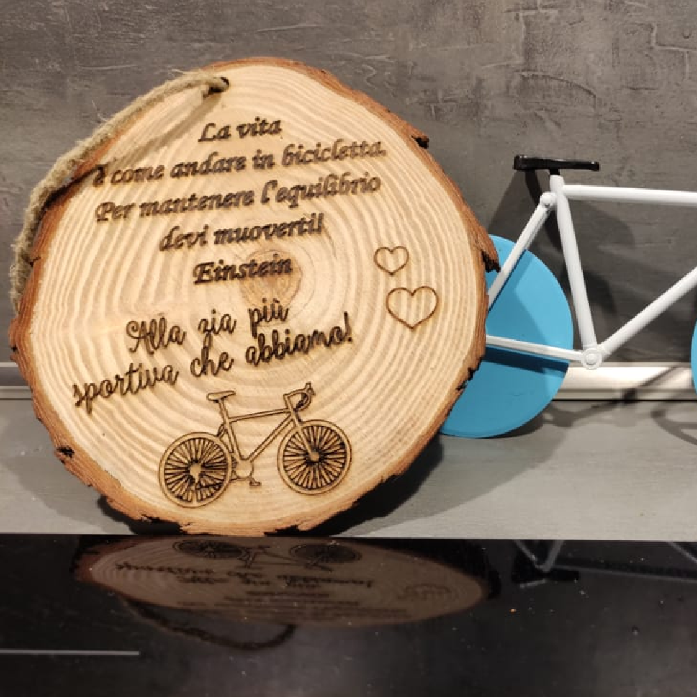 Tronchetto Sotto Pentola in Legno con incisione Personalizzata