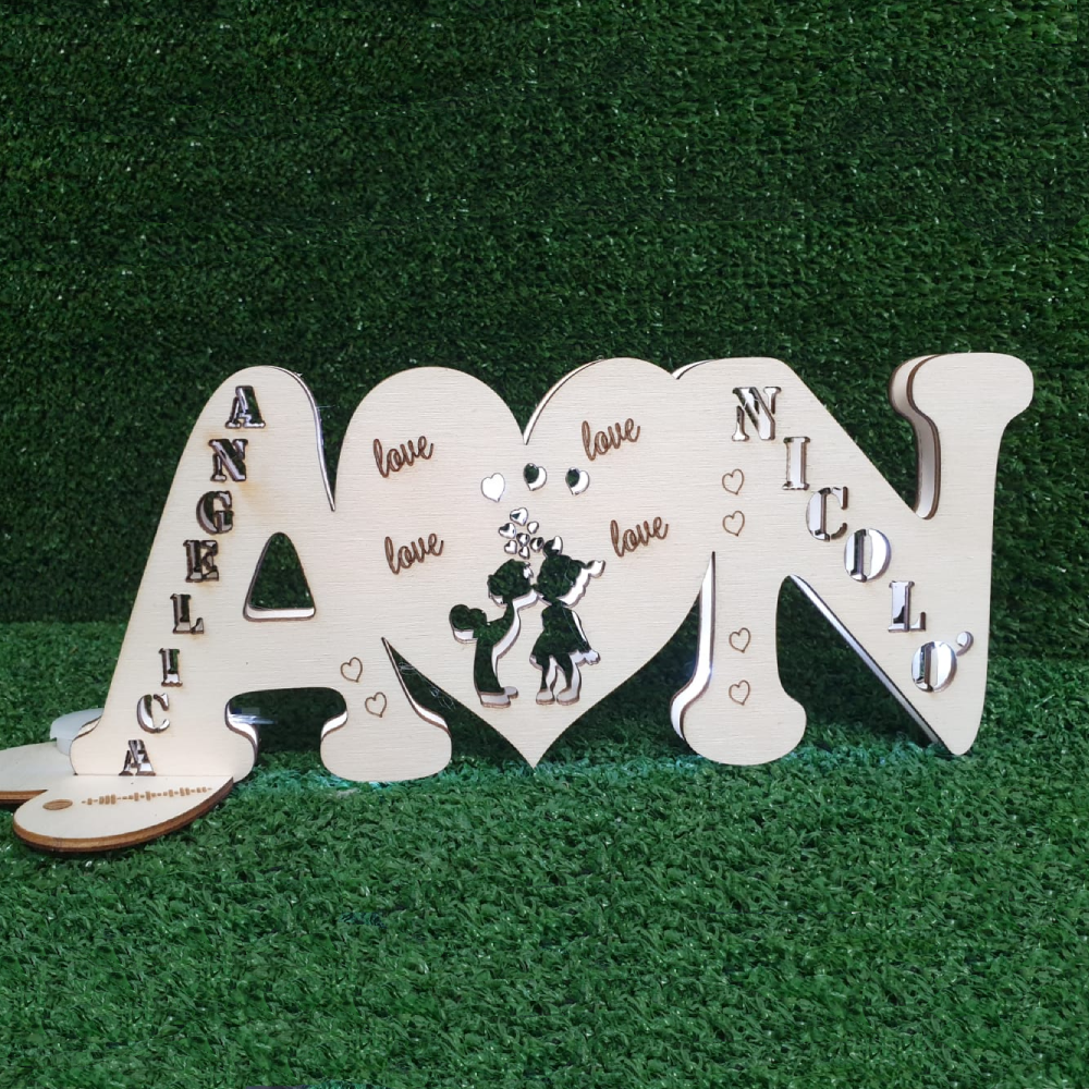 Lampada Personalizzata in Legno