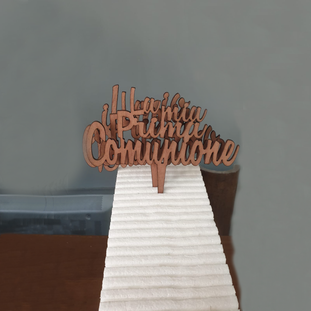 Cake Topper in Legno Ciliegio