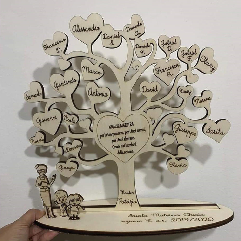 Albero della Vita in Legno con incisioni personalizzate