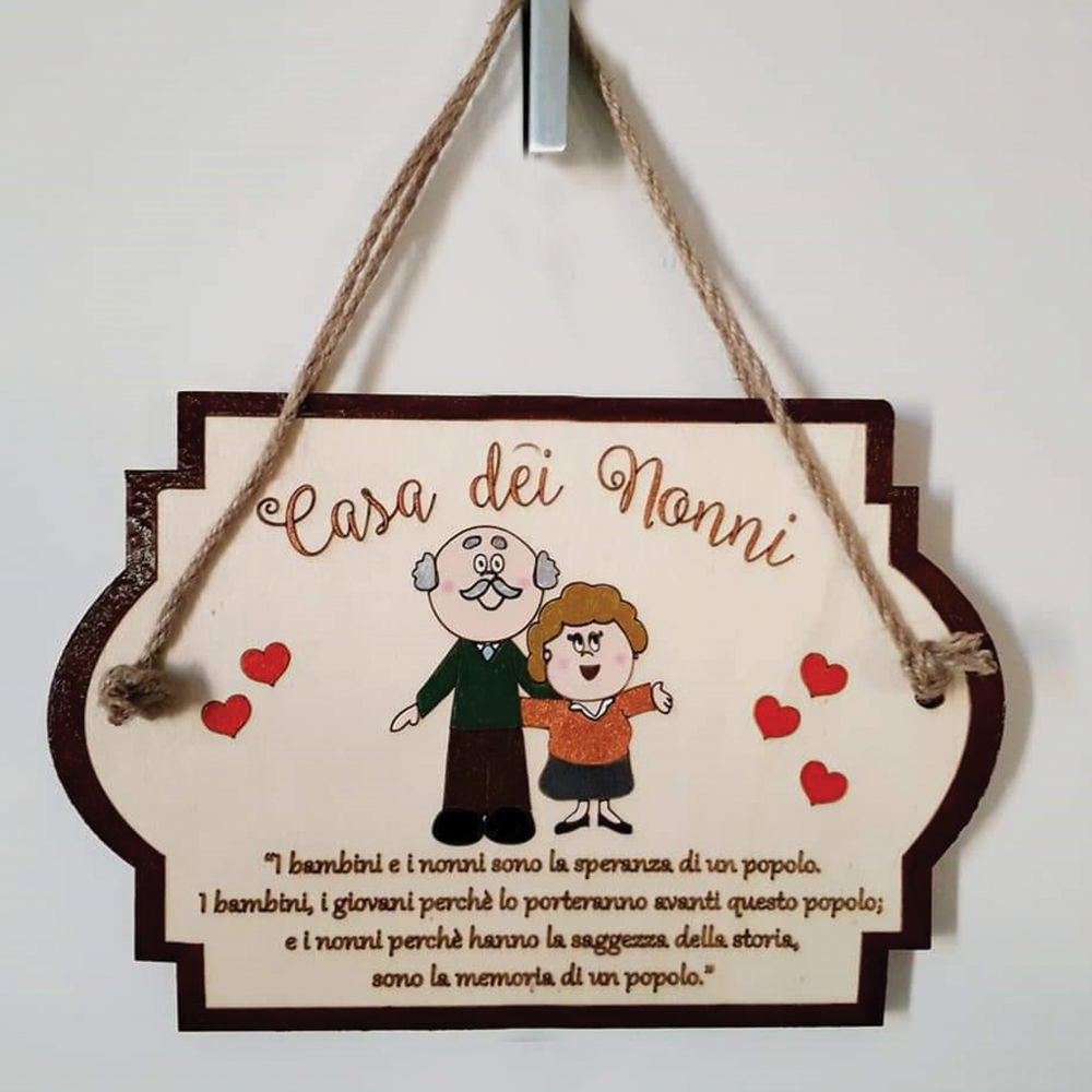 Dietro Porta in Legno per i Nonni