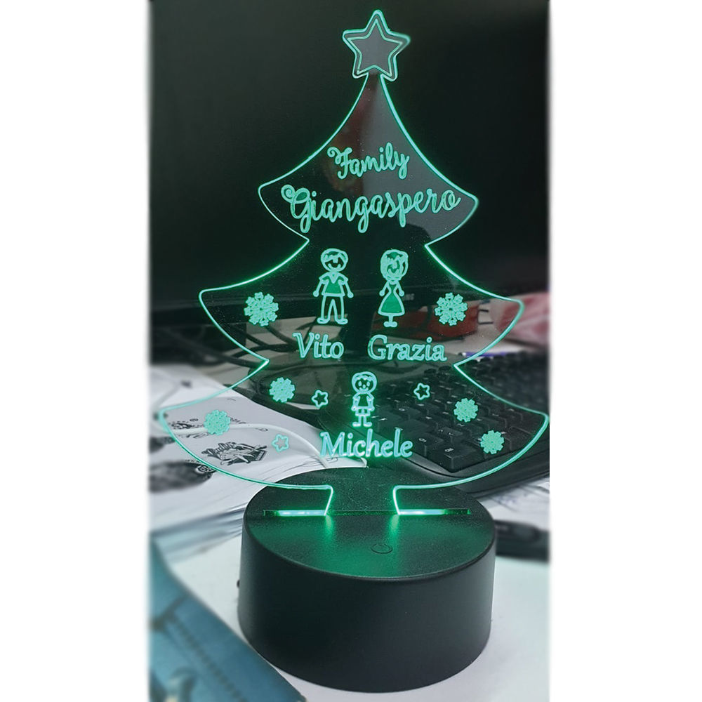 Lampada a forma di albero di Natale con luce LED