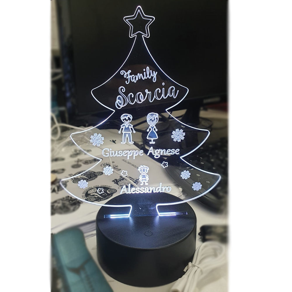 Lampada a forma di albero di Natale con luce LED