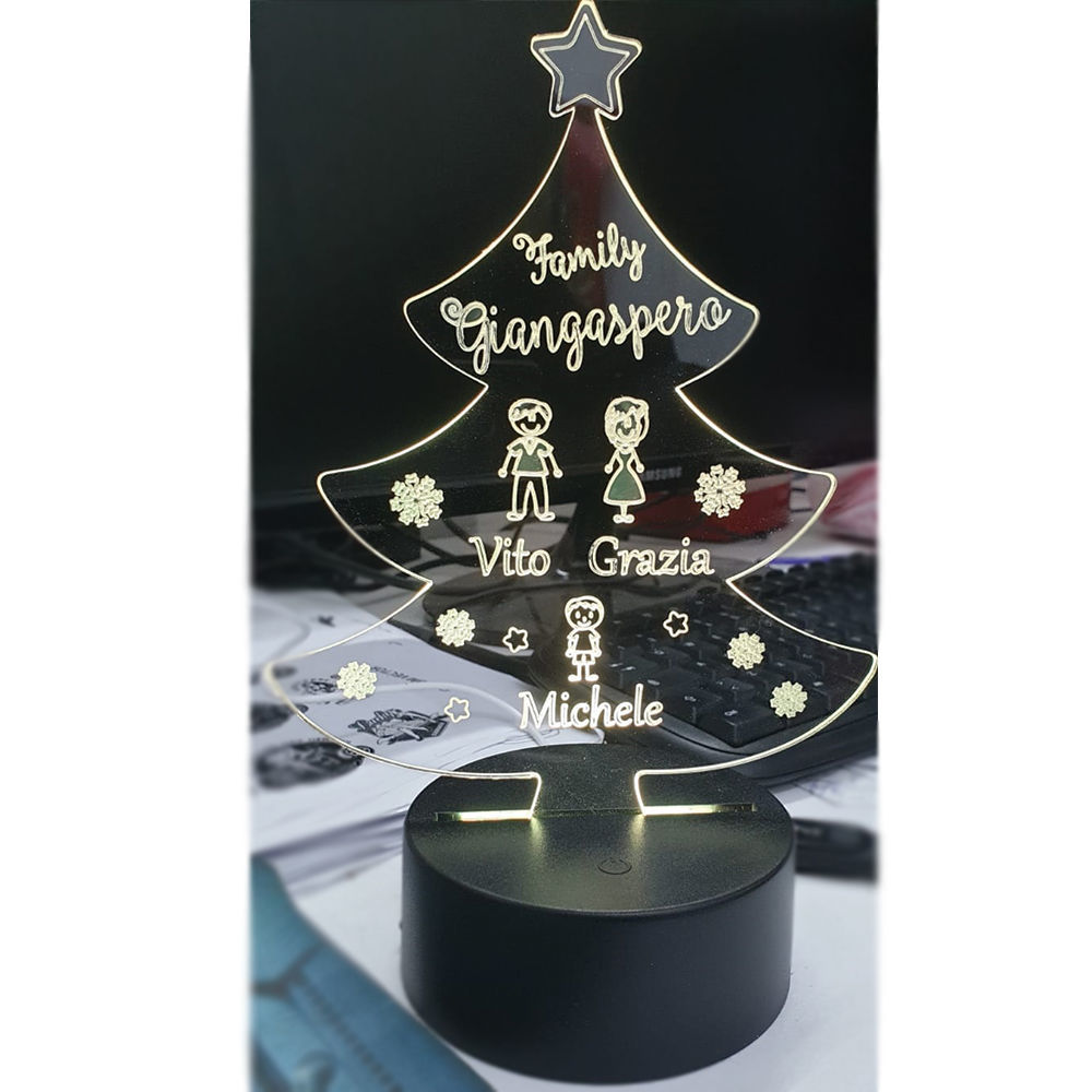Lampada a forma di albero di Natale con luce LED