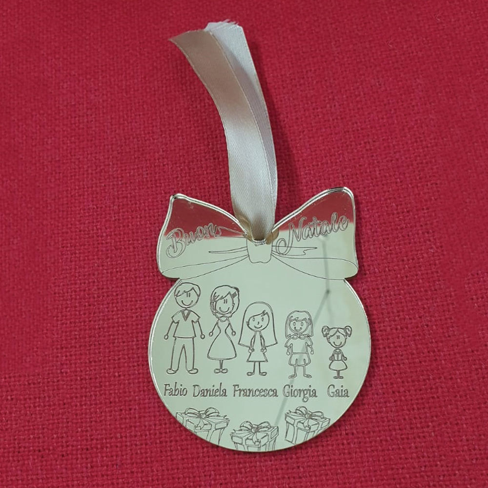 Pallina Natalizia in Plexiglass con Incisione Personalizzata