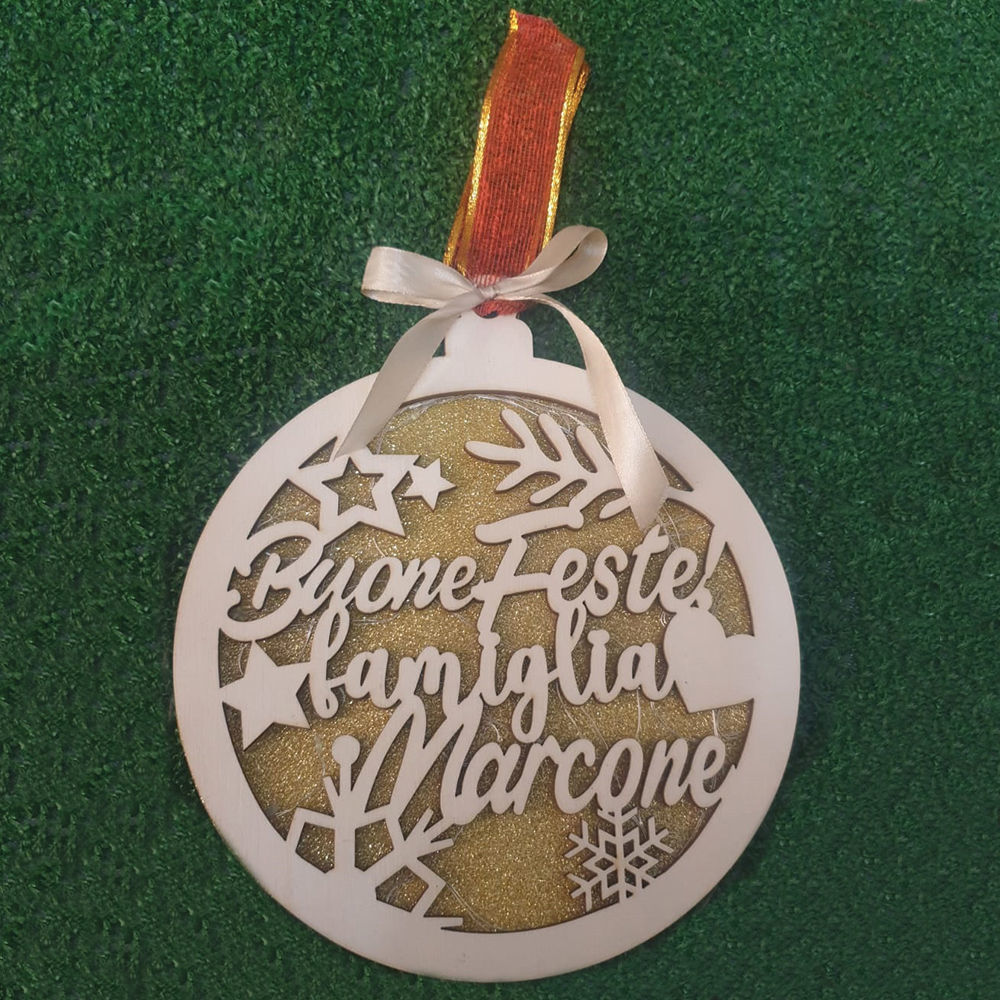 Dietro Porta Natalizio in Legno Personalizzato Colorato