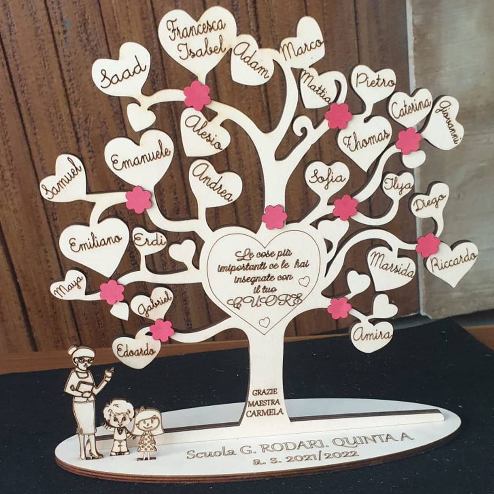 Albero della Vita in Legno con incisioni personalizzate
