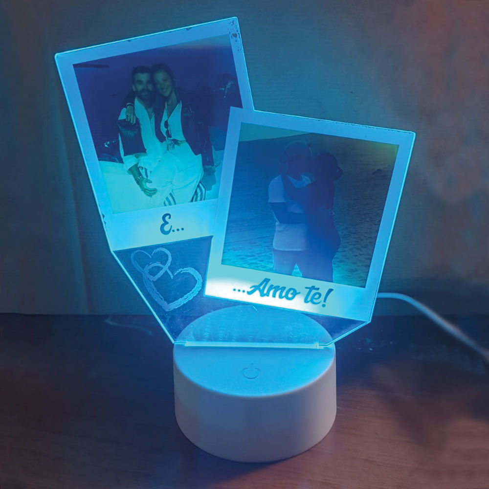 Lampada led con foto stampata
