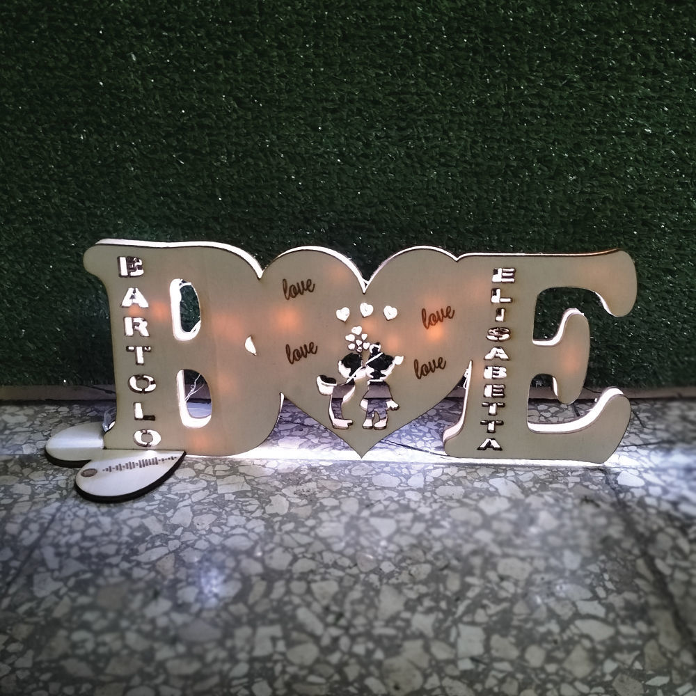 Lampada Personalizzata in Legno