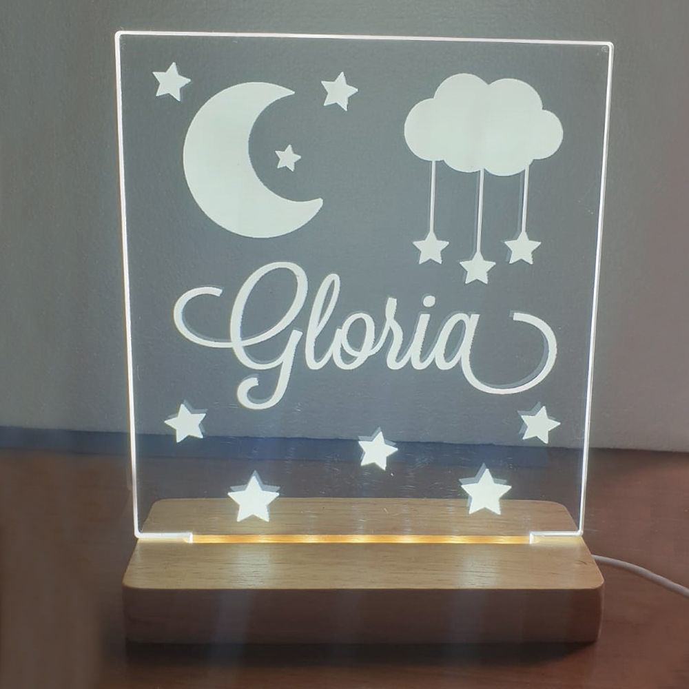 Lampada led in Plexiglass con stampa