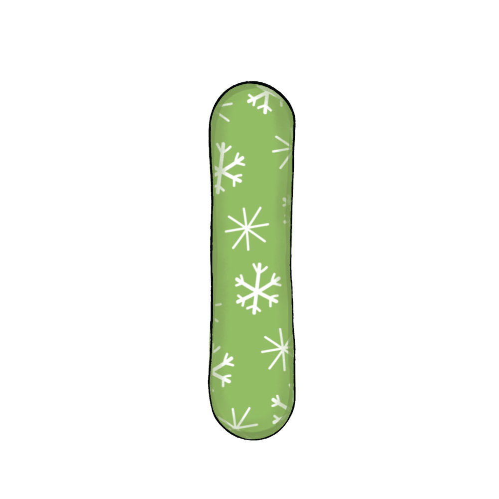 Lettera I Effetto Green Snowflake