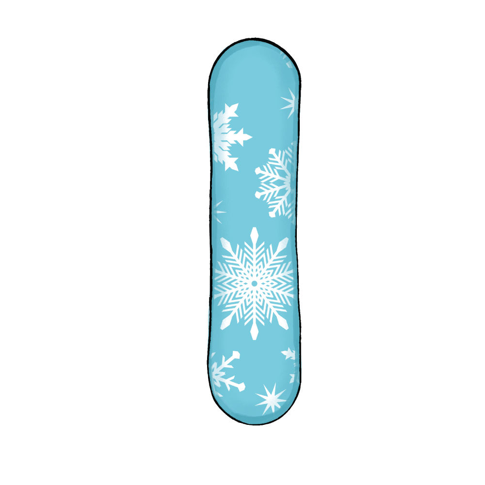 Lettera I Effetto Blue Snowflake
