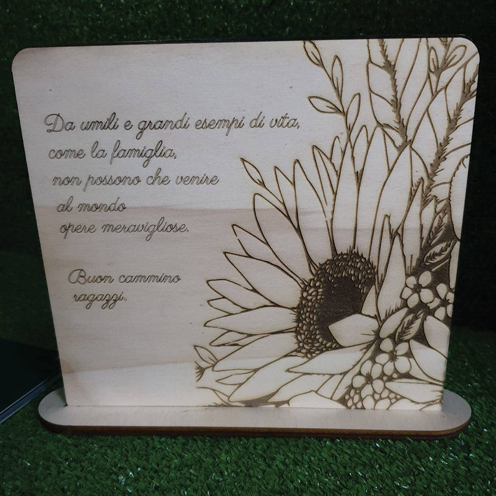 Quadretto in Legno con Incisione Personalizzata