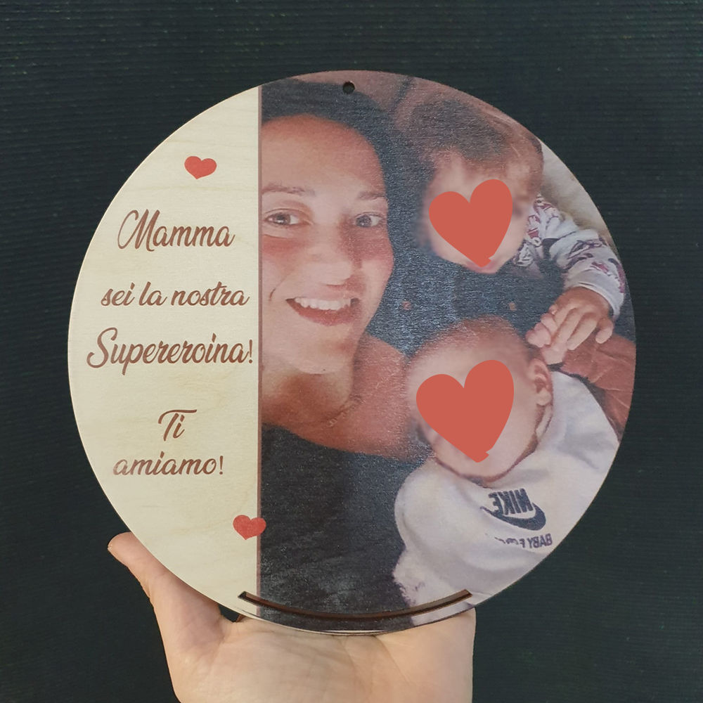 Dietroporta in Legno per Festa della Mamma con stampa UV