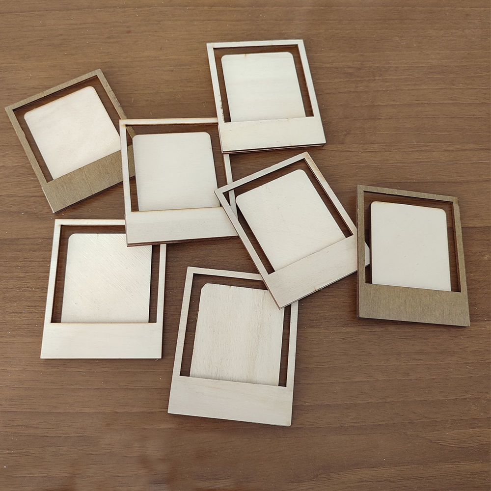 Minipolaroid in Legno Personalizzabili - Set di 5