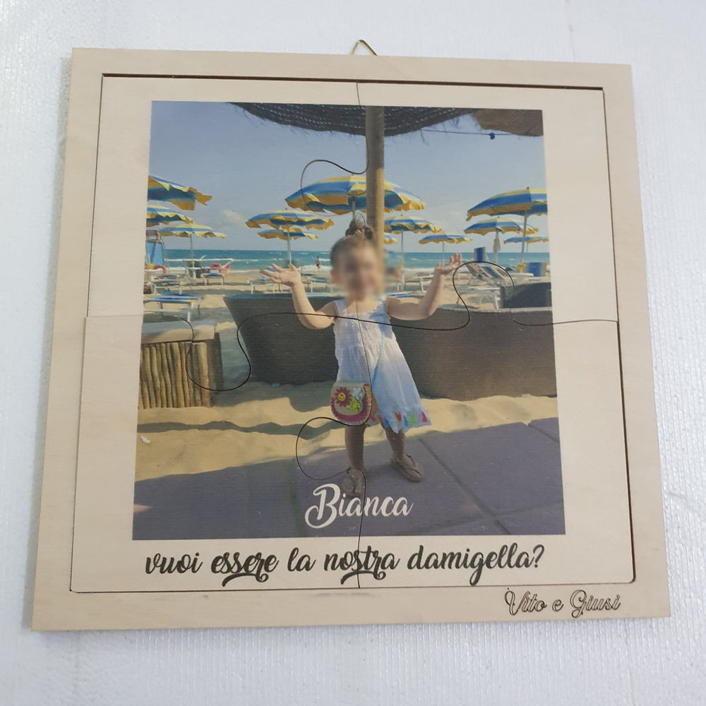 Quadretto in legno con Puzzle stampa UV
