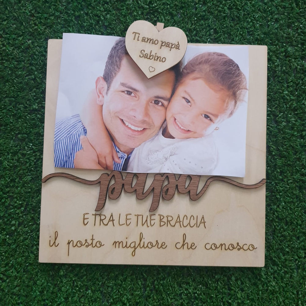 Portafoto in Legno Personalizzabile per la festa del papà